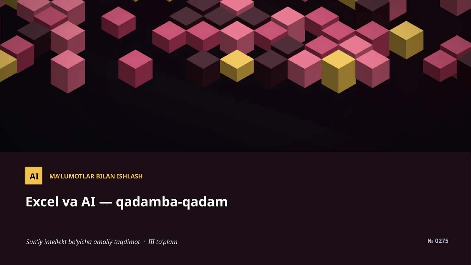 AI Ma'lumotlar bilan ishlash 1