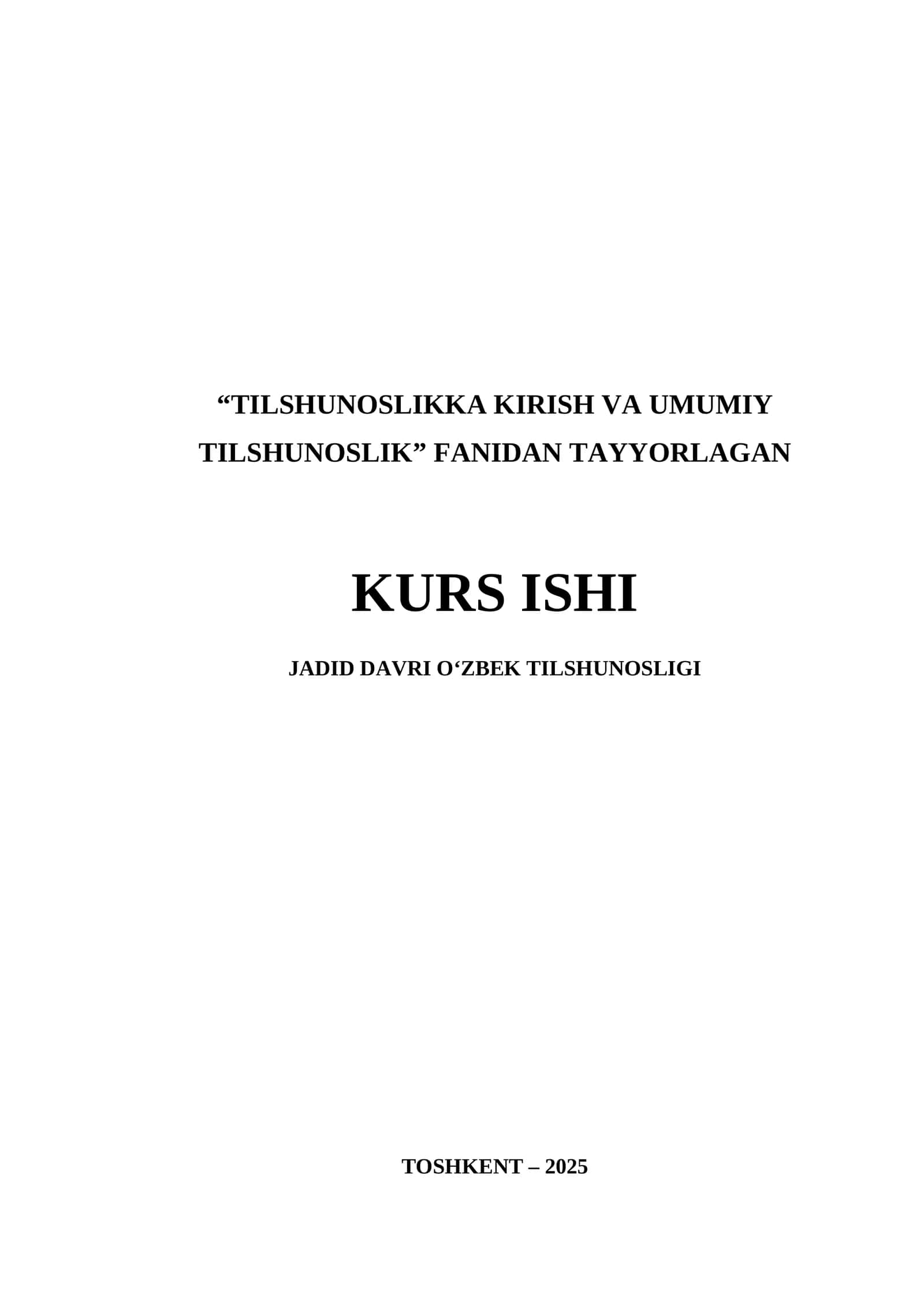 JADID DAVRI O‘ZBEK TILSHUNOSLIGI 1