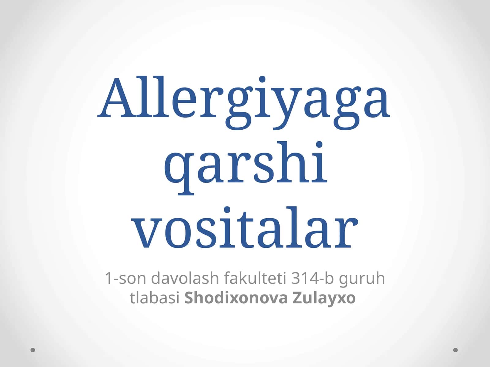 Allergiyaga qarshivositalar 1
