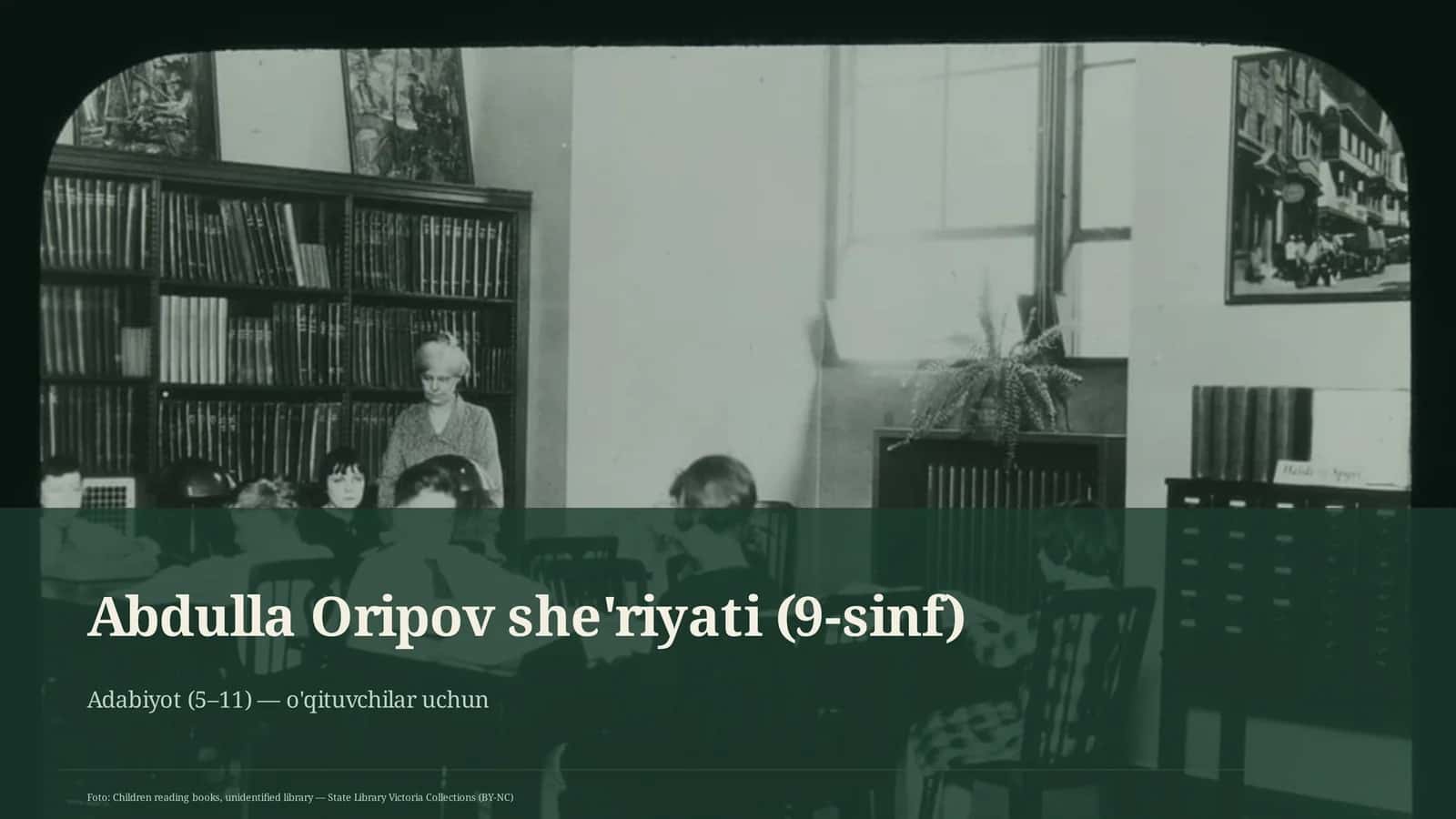 Abdulla Oripov she'riyati (9-sinf) 1
