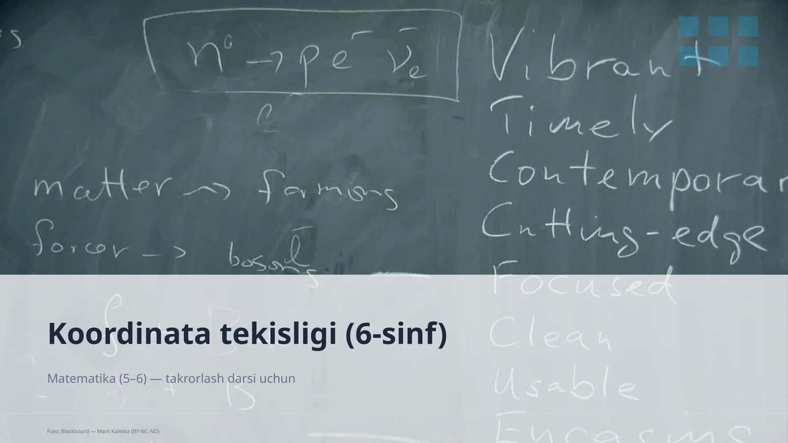 Koordinata tekisligi (6-sinf) 1