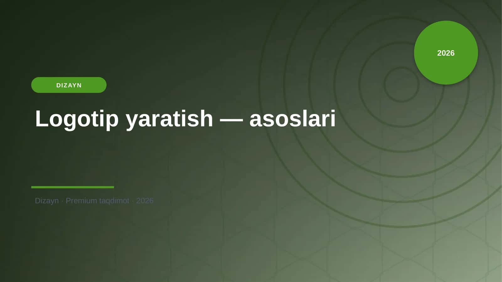 Logotip yaratish — asoslari 1