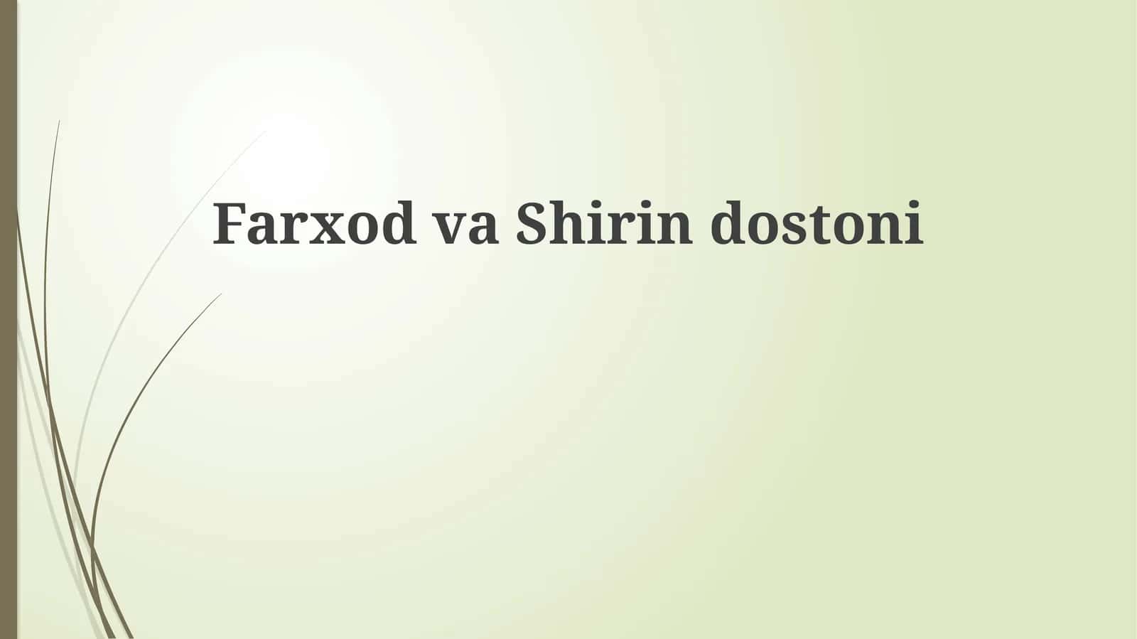 FarxodvaShirindostoni 1