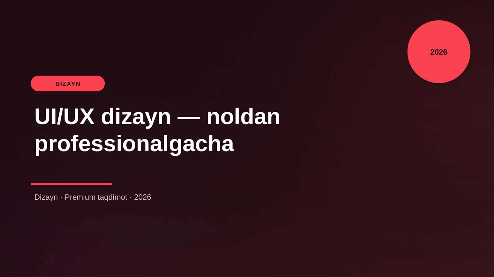 UI/UX dizayn — noldan professionalgacha 1