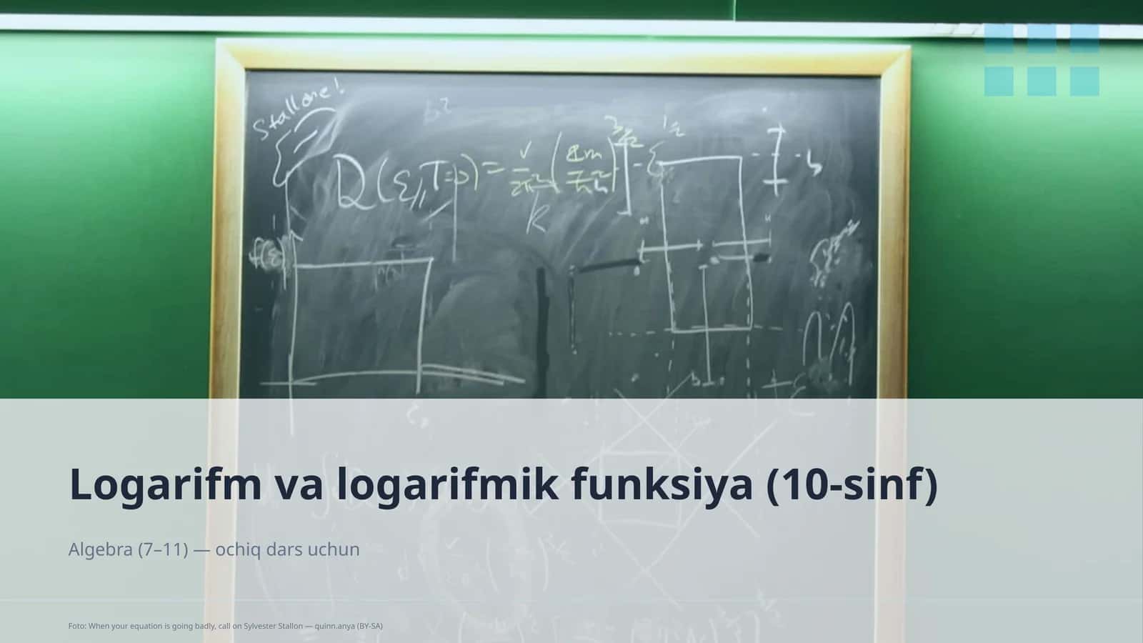 Logarifm va logarifmik funksiya (10-sinf) 1