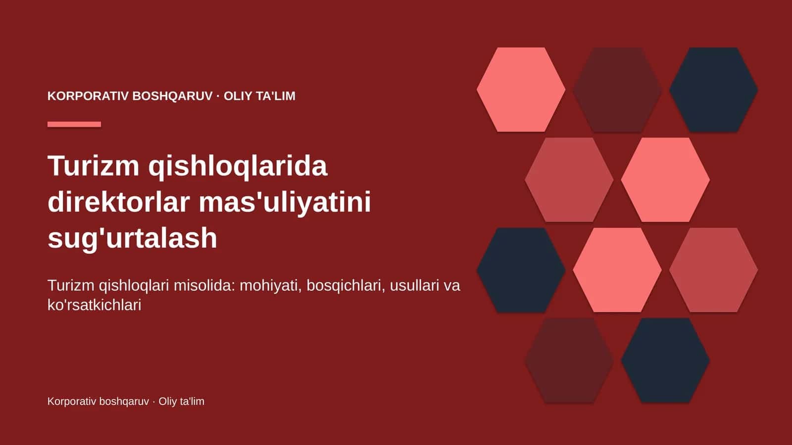 Turizm qishloqlarida direktorlar mas'uliyatini sug'urtalash 1