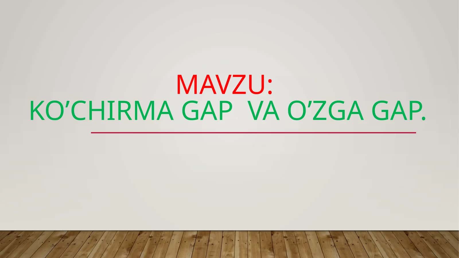 O’zlashma va o’zga 1