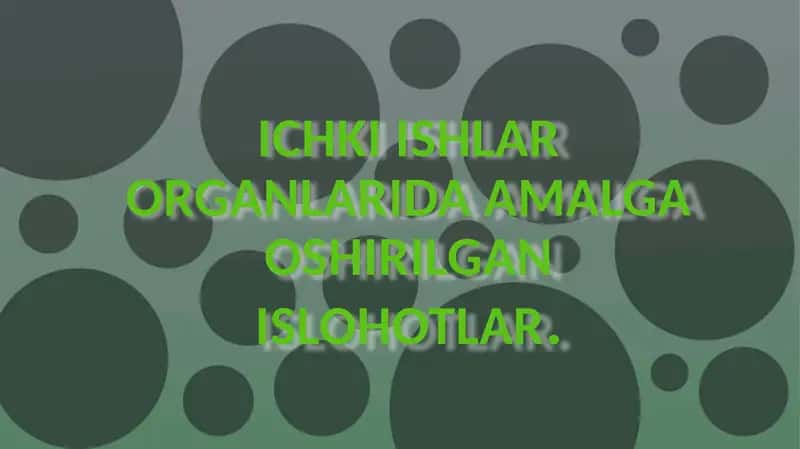 ICHKI ISHLAR ORGANLARIDA AMALGA OSHIRILGAN ISLOHOTLAR 1