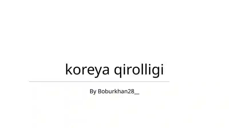 Koreya qirolligi