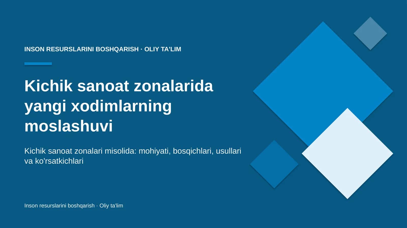 Kichik sanoat zonalarida yangi xodimlarning moslashuvi 1