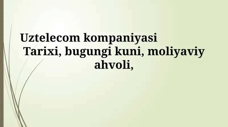 Uztelecom kompaniyasi 1