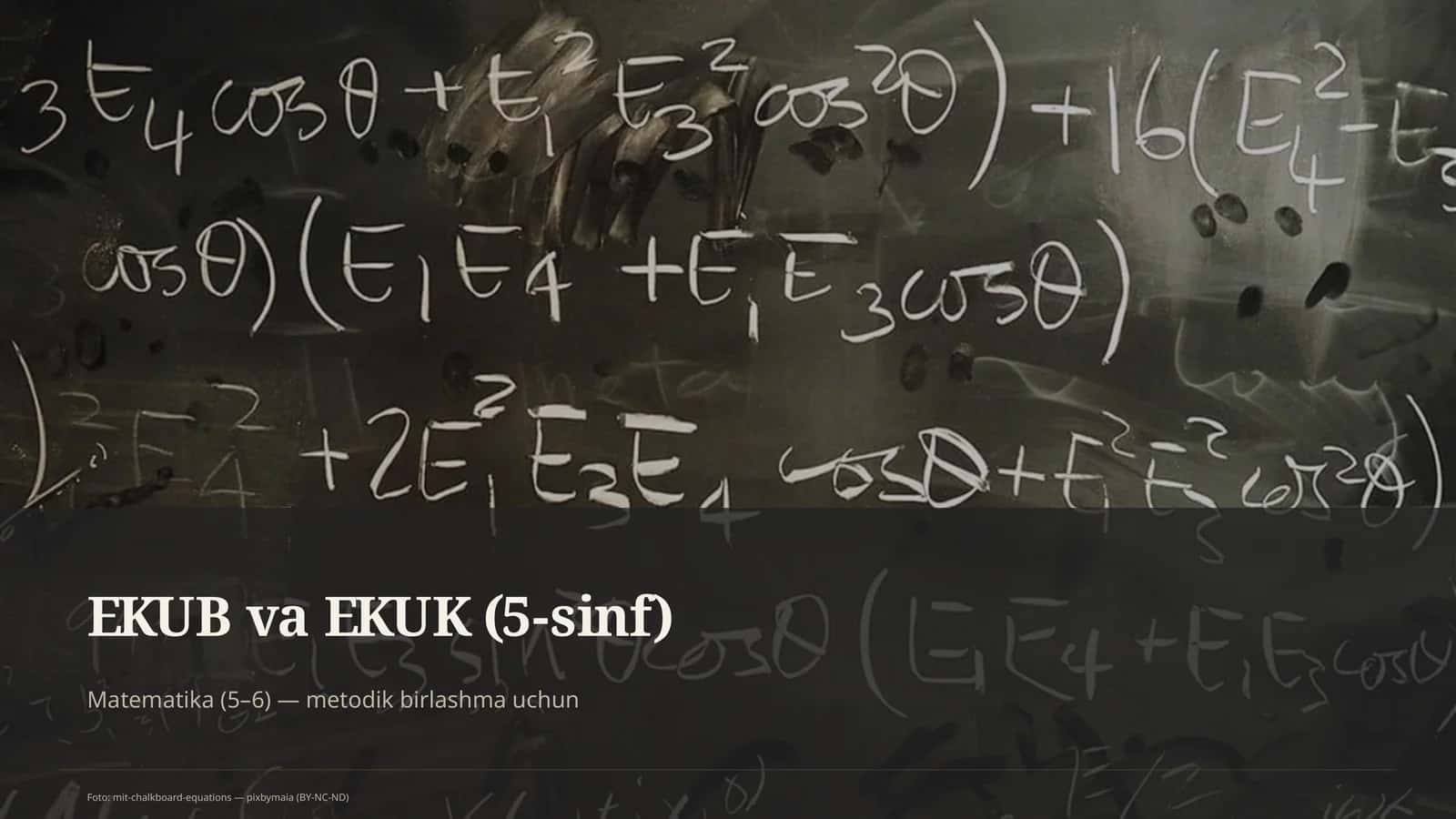 EKUB va EKUK (5-sinf) 1