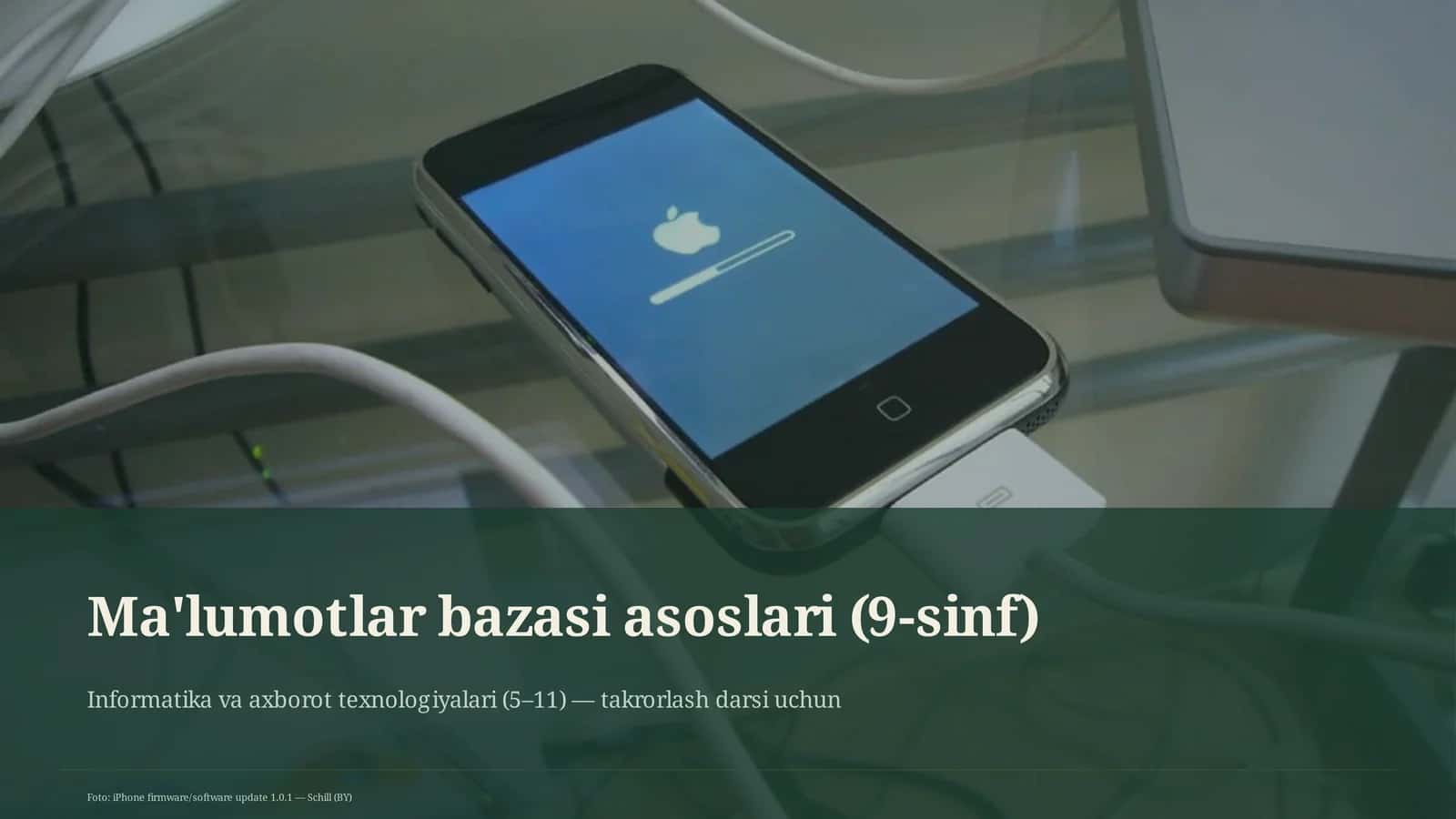 Ma'lumotlar bazasi asoslari (9-sinf) 1