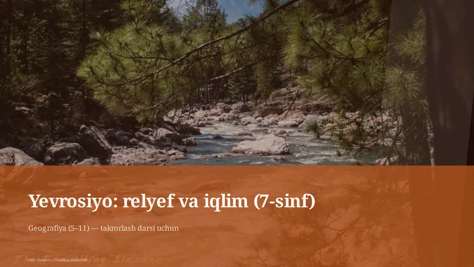Yevrosiyo: relyef va iqlim (7-sinf) 1