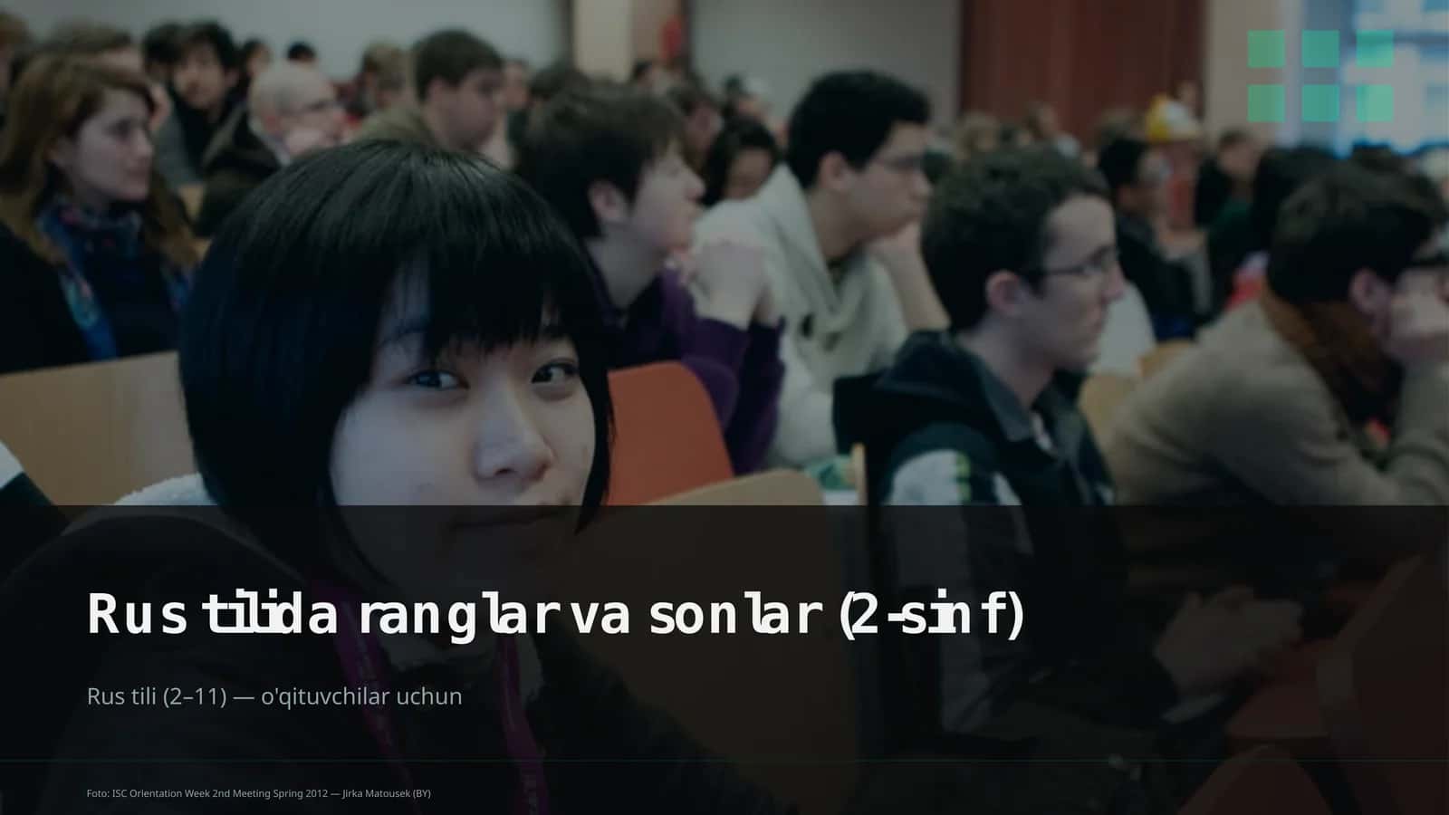 Rus tilida ranglar va sonlar (2-sinf) 1