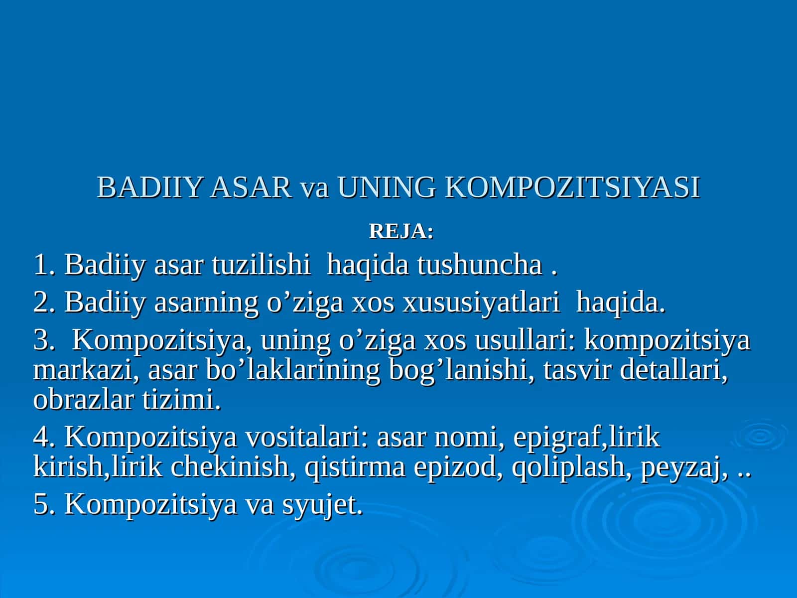 BADIIY ASAR va UNING KOMPOZITSIYASI 1