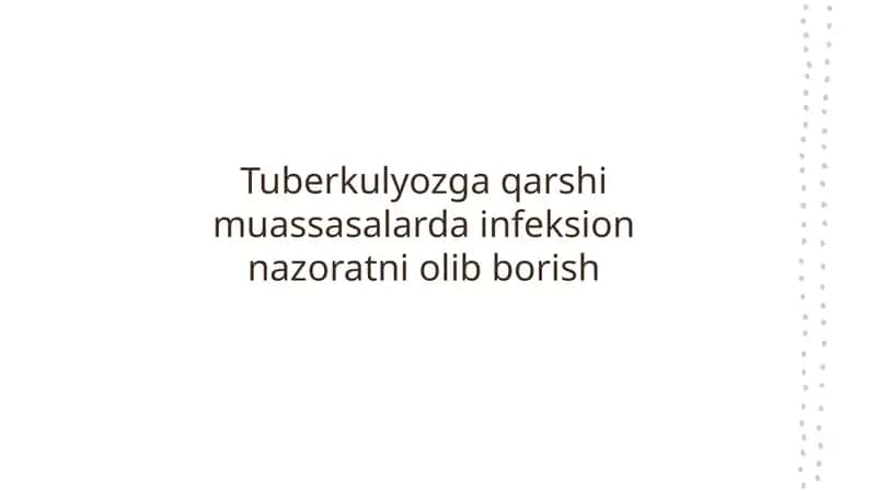 Tuberkulyozga Qarshi Kurash Usullari 1