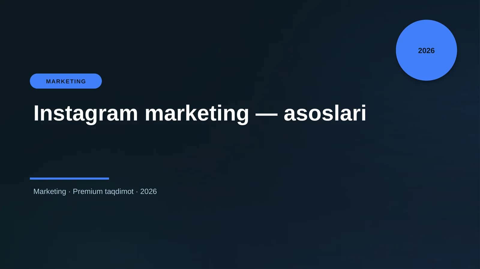 Instagram marketing — asoslari 1