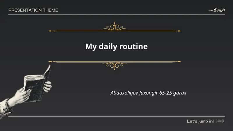 My daily routine 1