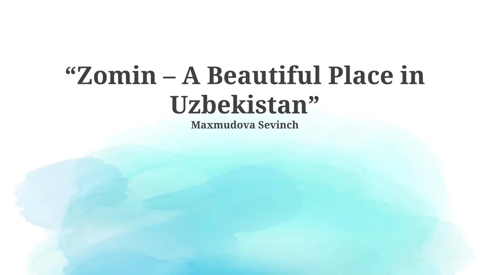 Discovering Zomin: Uzbekistan's Hidden Gem 1
