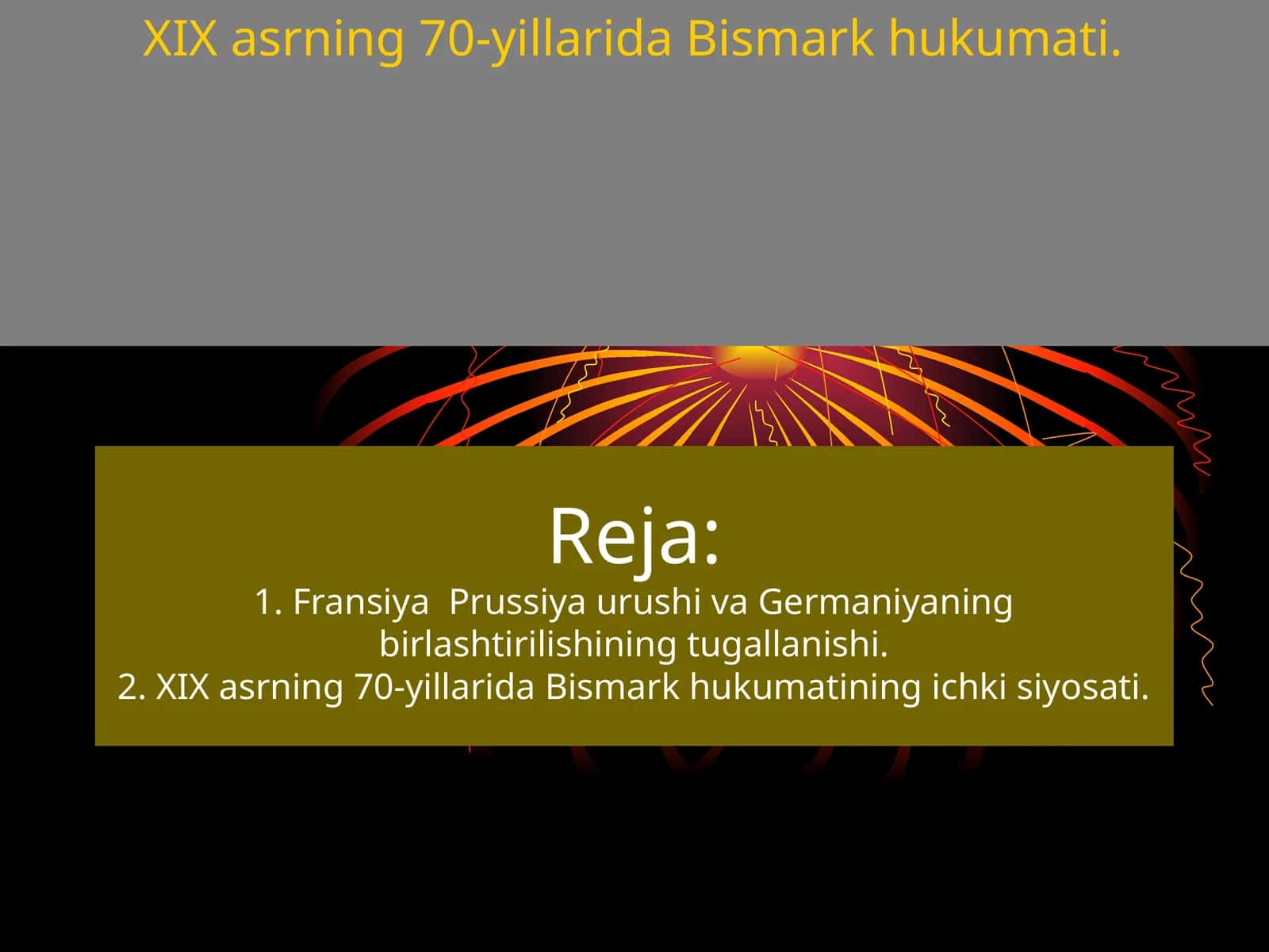 XIX asrning 70-yillarida Bismark hukumati 1