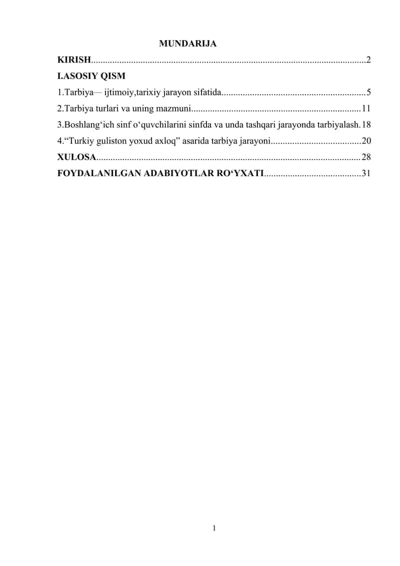 Tarbiya jarayonining mazmuni va mohiyati 1
