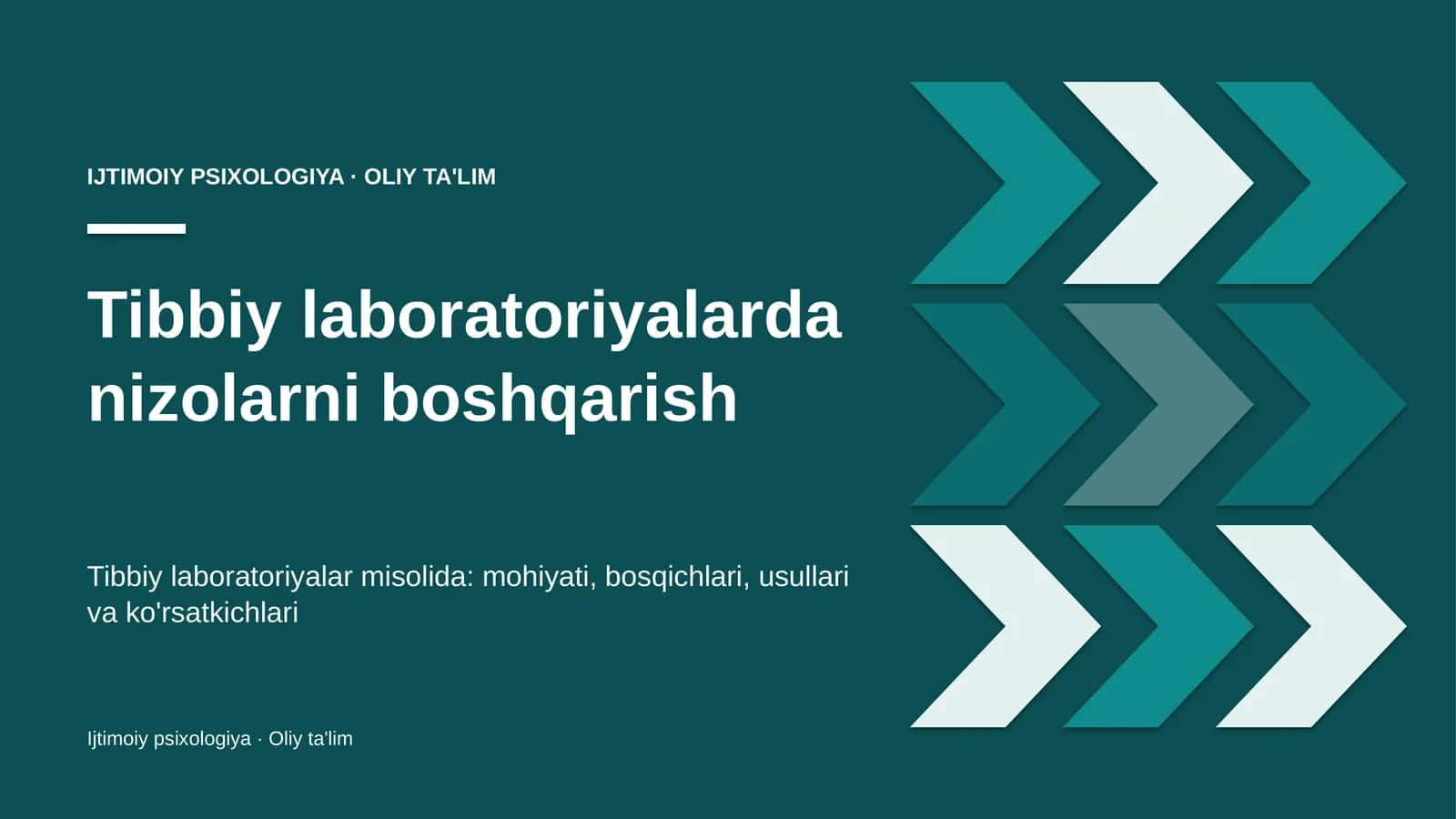Tibbiy laboratoriyalarda nizolarni boshqarish 1