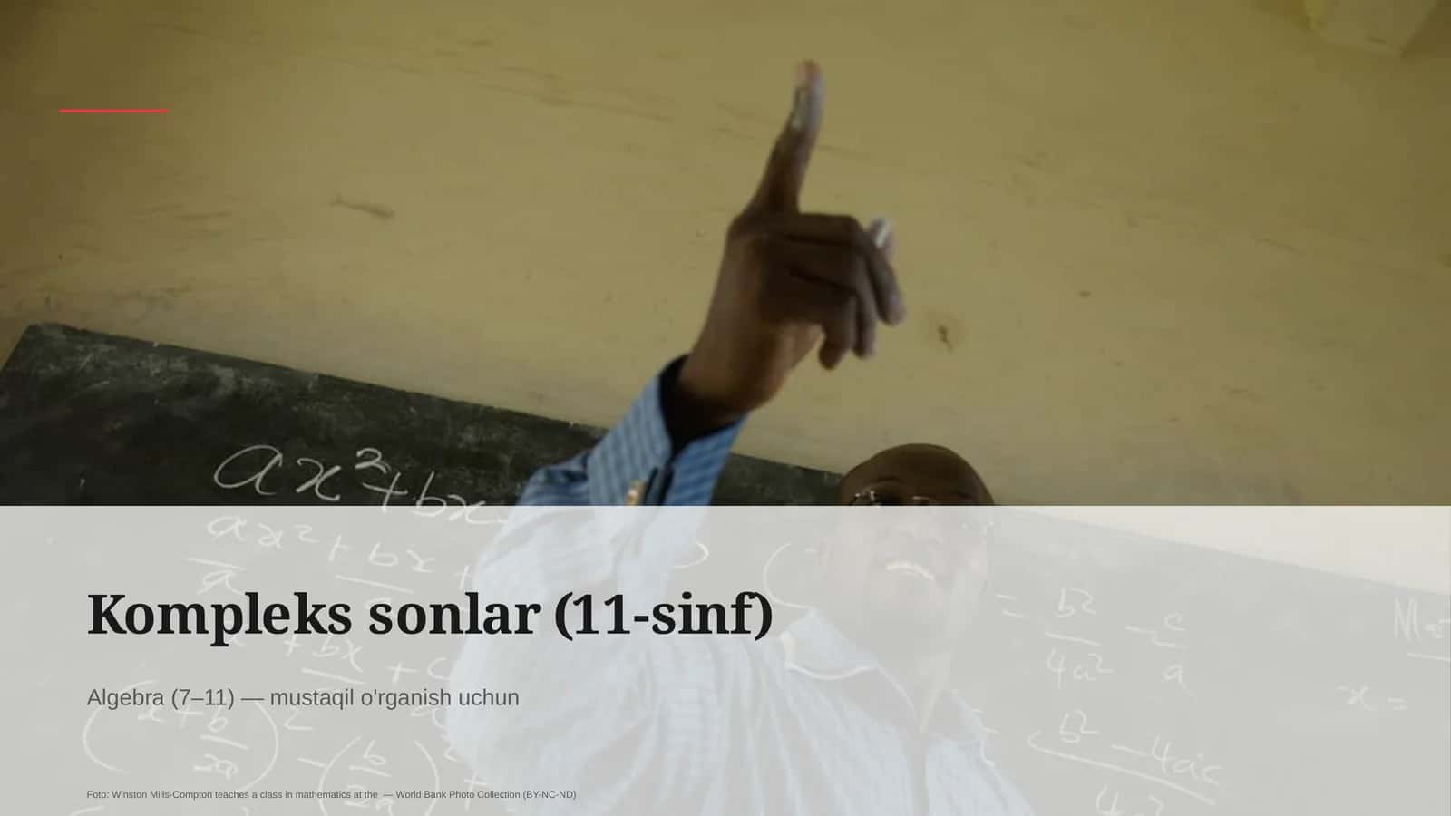 Kompleks sonlar (11-sinf) 1