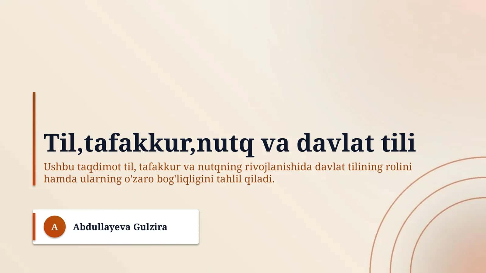 Til,tafakkur,nutq va davlat tili 1