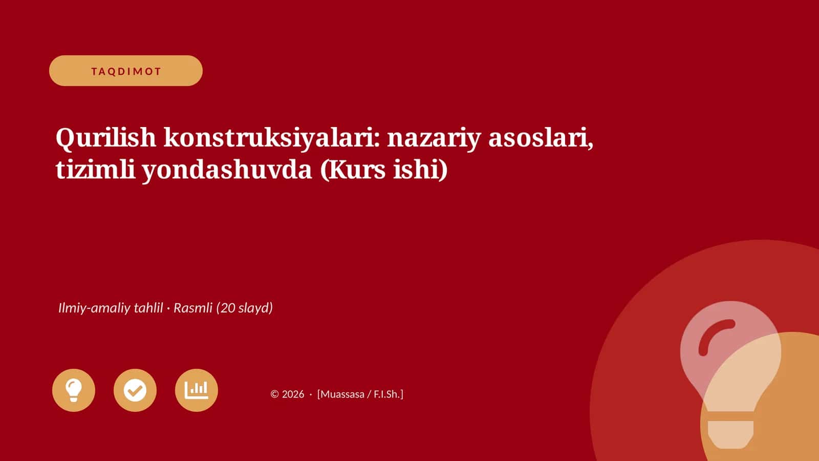 Qurilish konstruksiyalari: nazariy asoslari, tizimli yondashuvda (Kurs ishi) 1