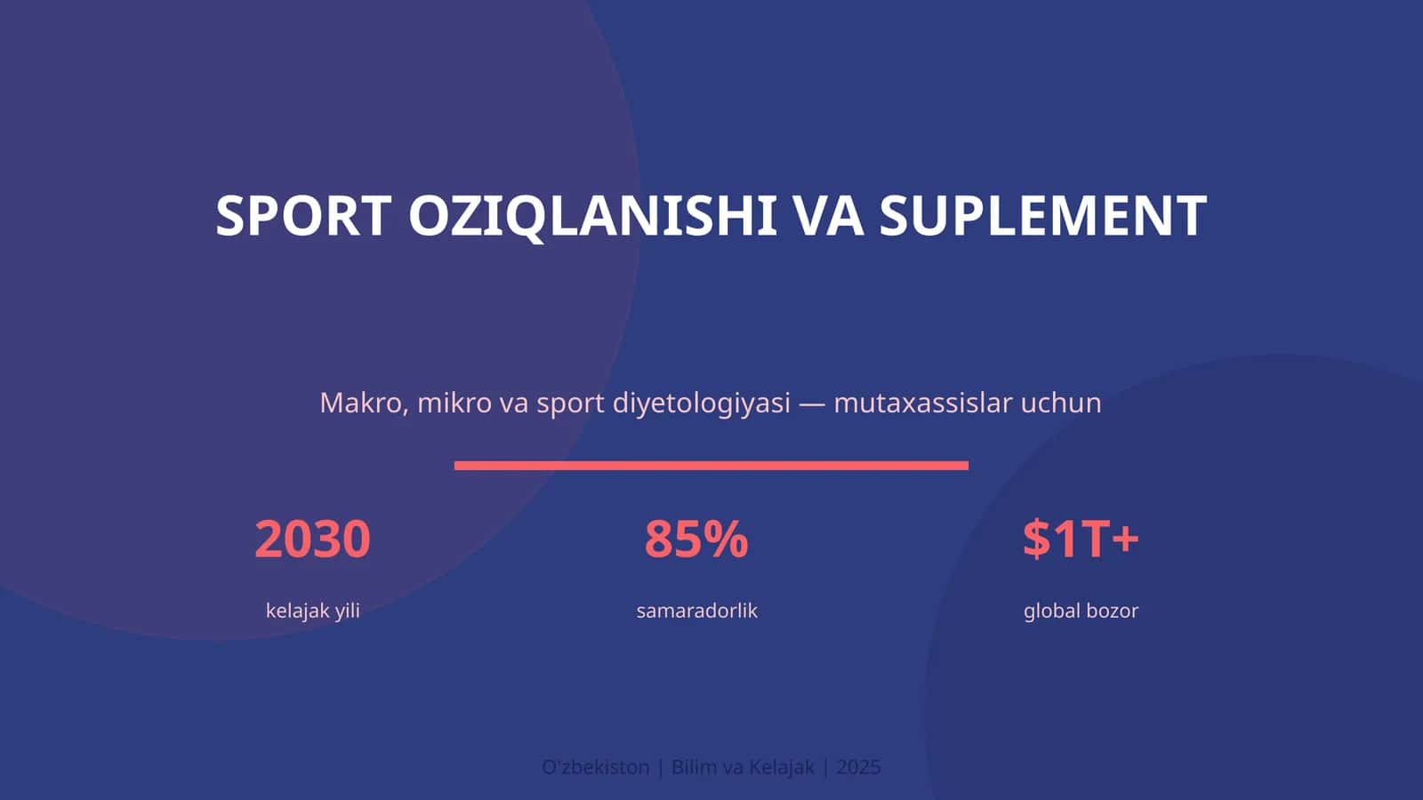SPORT OZIQLANISHI VA SUPLEMENT 1