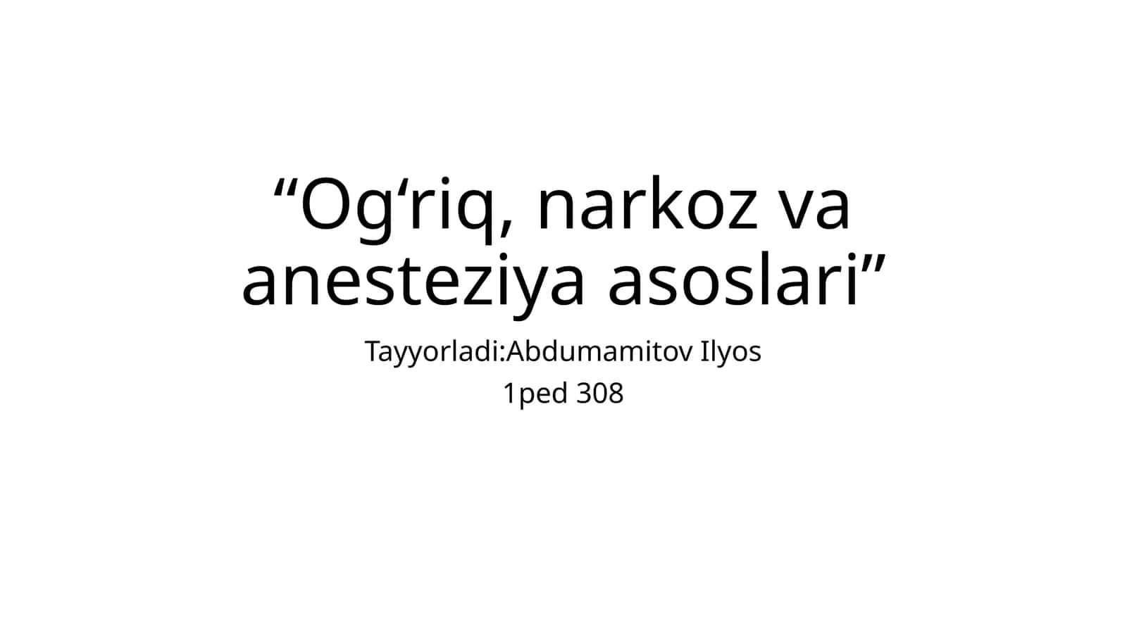 Og'riq Tushunchasi 1