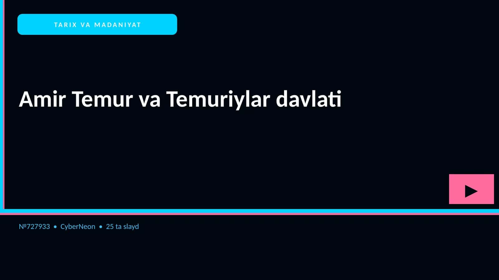 Amir Temur va Temuriylar davlati 1