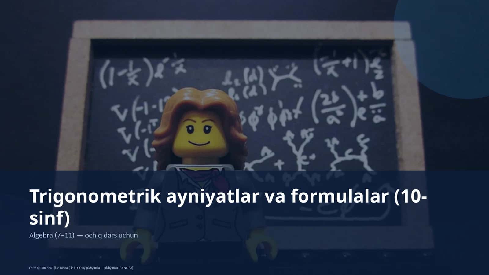 Trigonometrik ayniyatlar va formulalar (10-sinf) 1