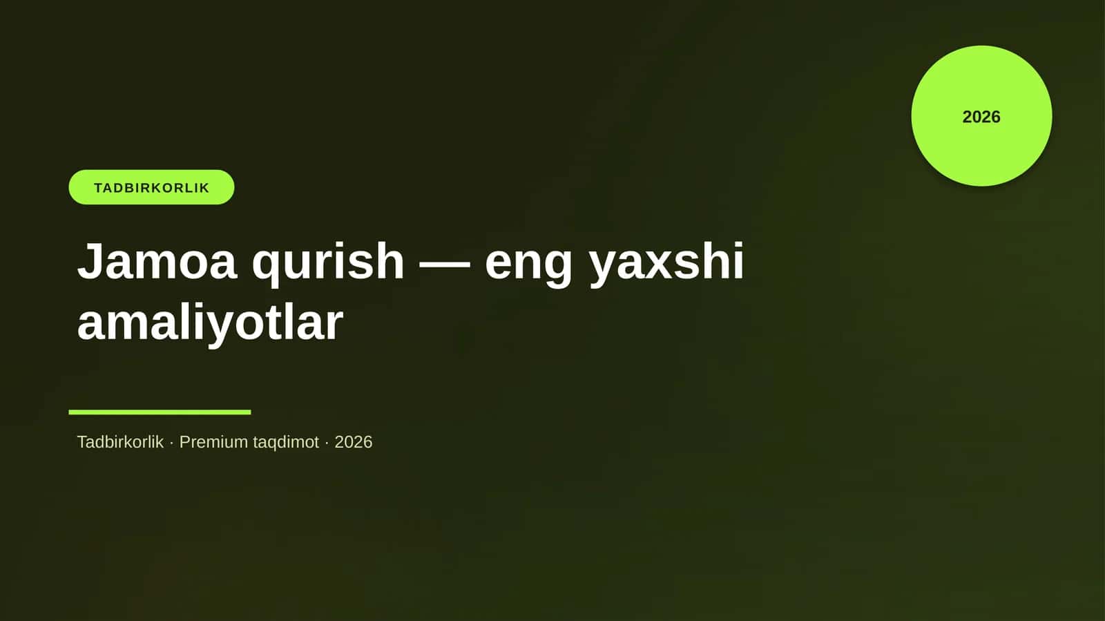 Jamoa qurish — eng yaxshi amaliyotlar 1
