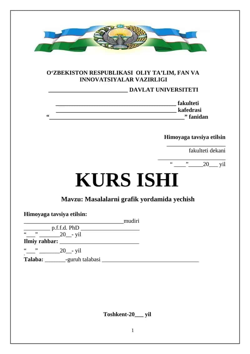 Masalalarni grafik yordamida yechish 1