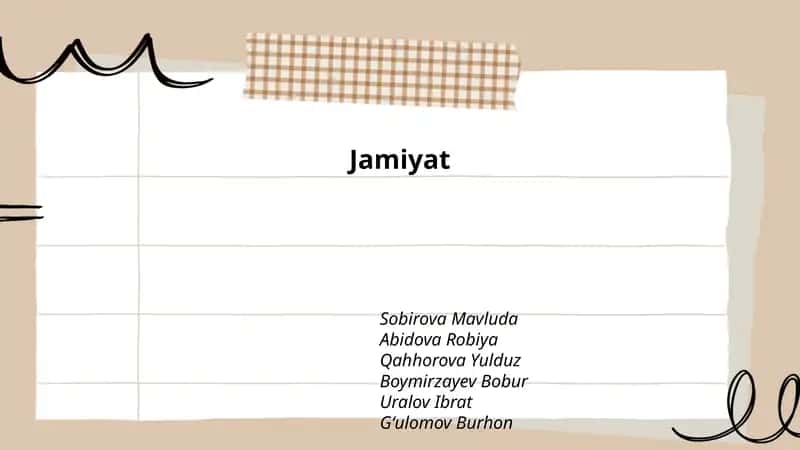 Jamiyat tuzilishi va tarkibi 1