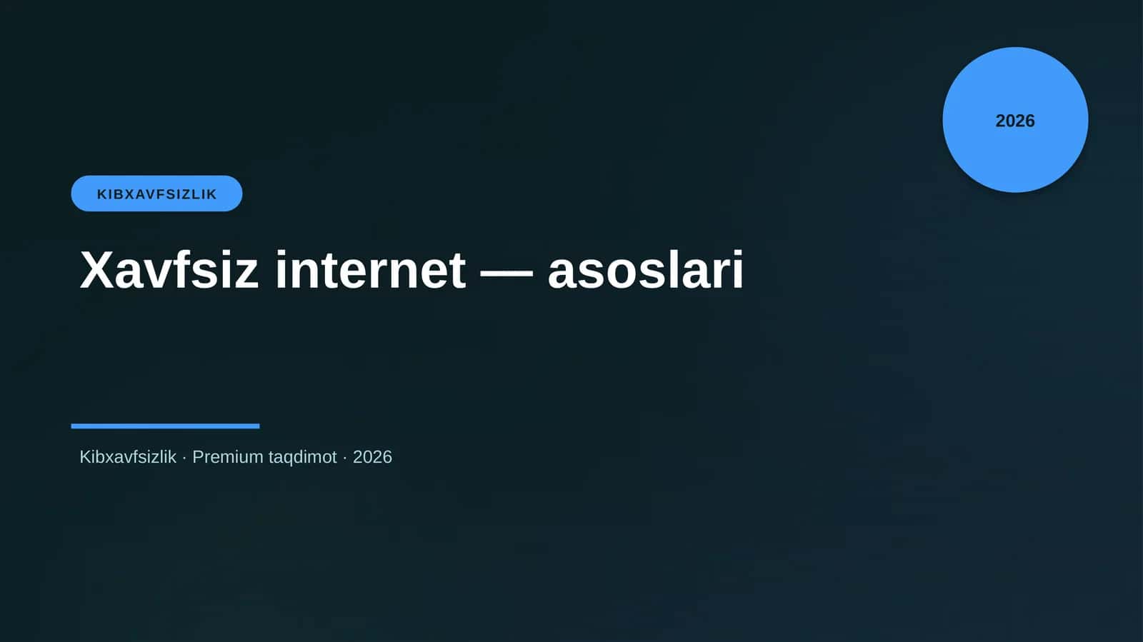 Xavfsiz internet — asoslari 1