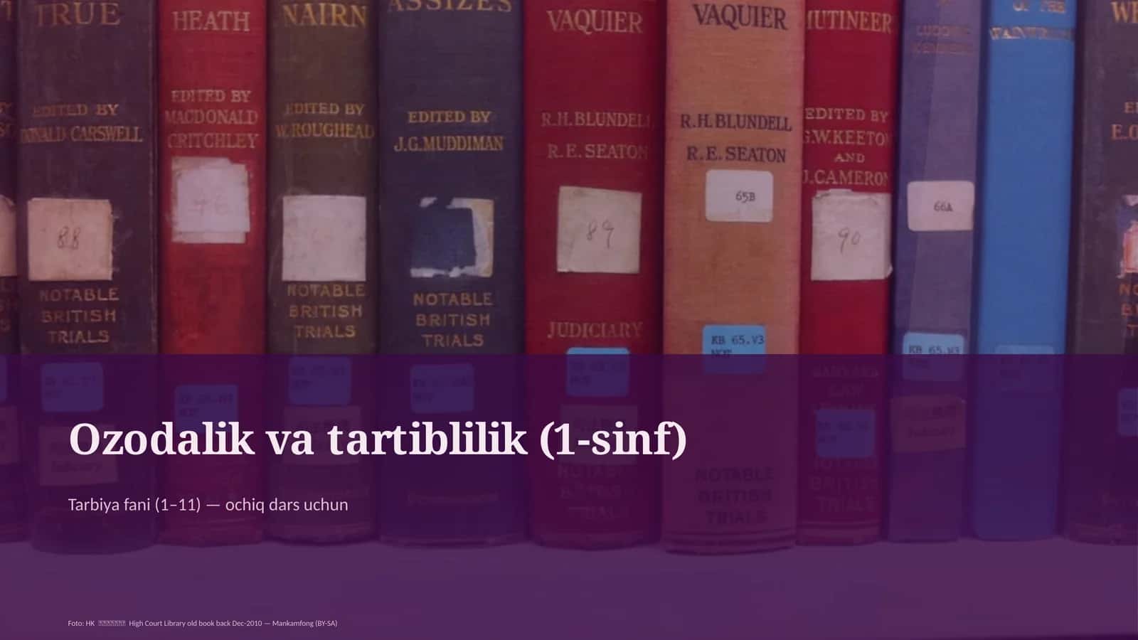 Ozodalik va tartiblilik (1-sinf) 1