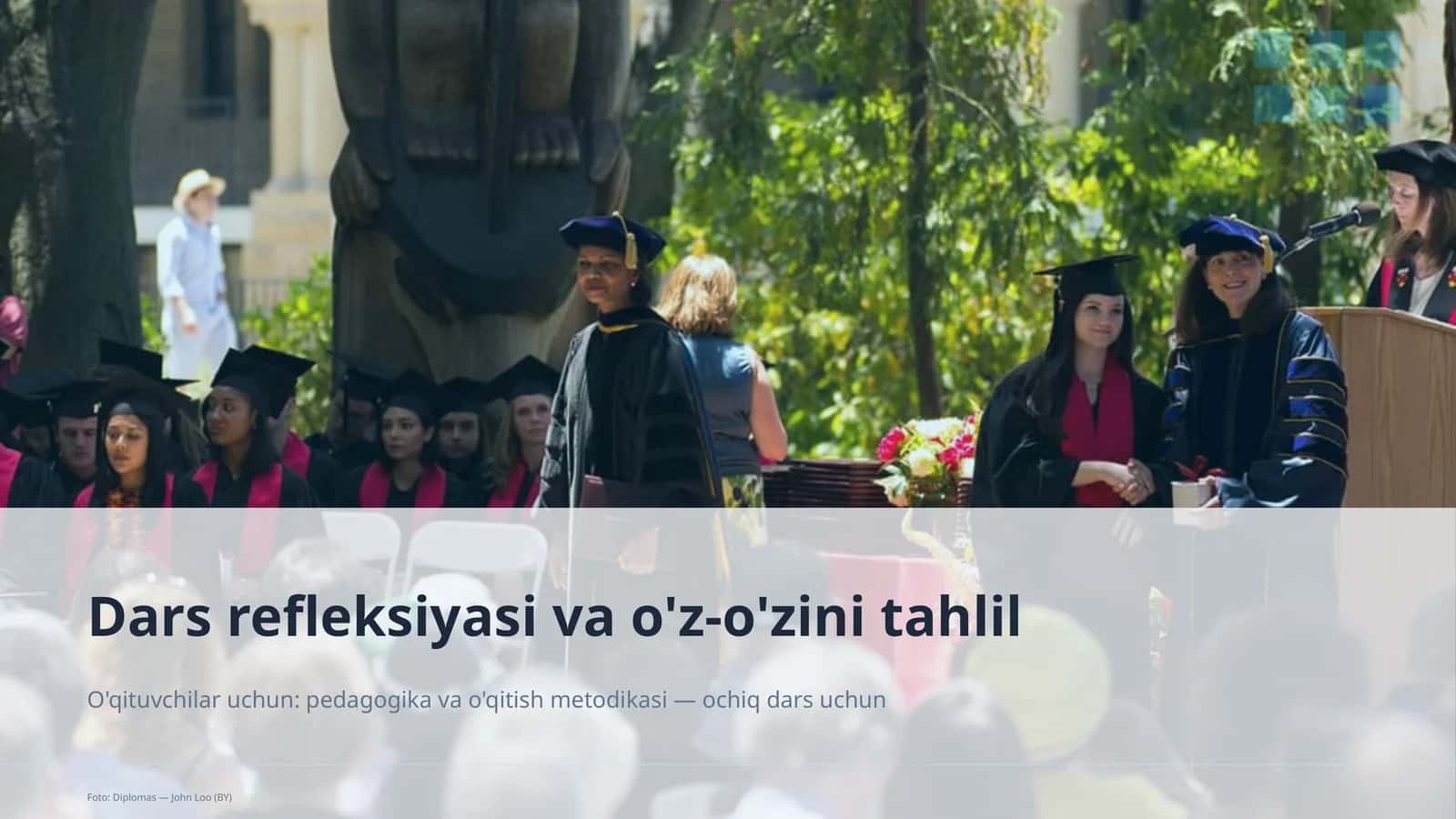 Dars refleksiyasi va o'z-o'zini tahlil 1