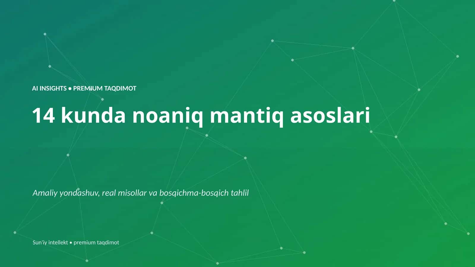 AI INSIGHTS • PREMIUM TAQDIMOT 1