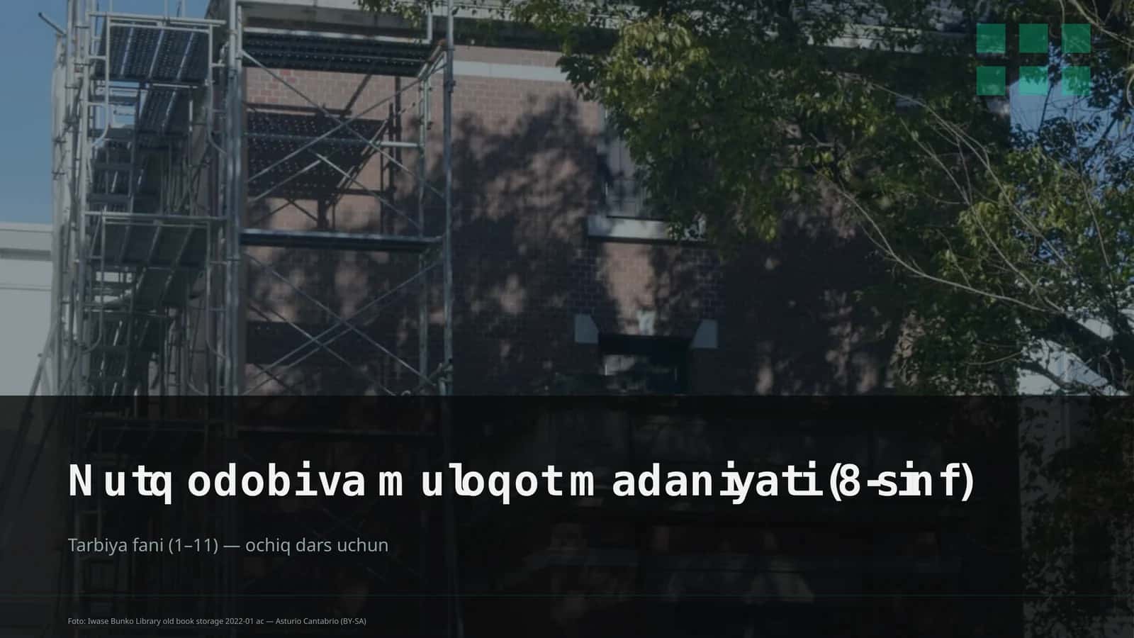 Nutq odobi va muloqot madaniyati (8-sinf) 1