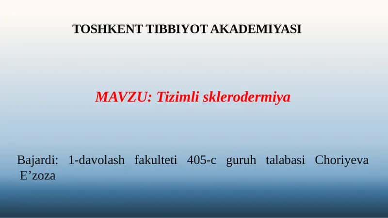 Tizimlisklerodermiya 1
