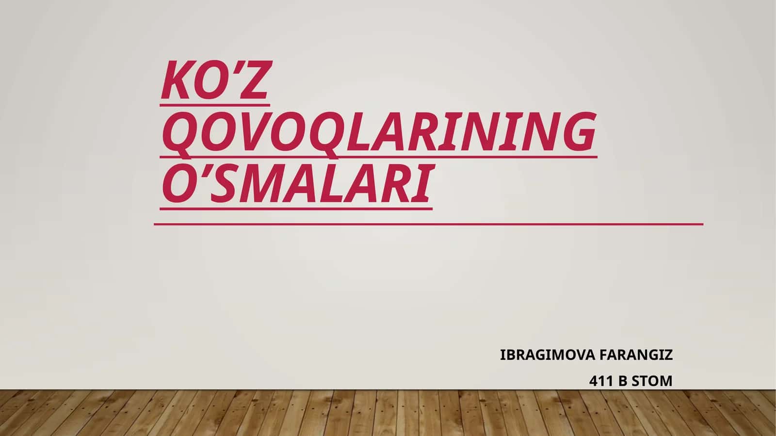 KO’Z QOVOQLARINING O’SMALARI 1