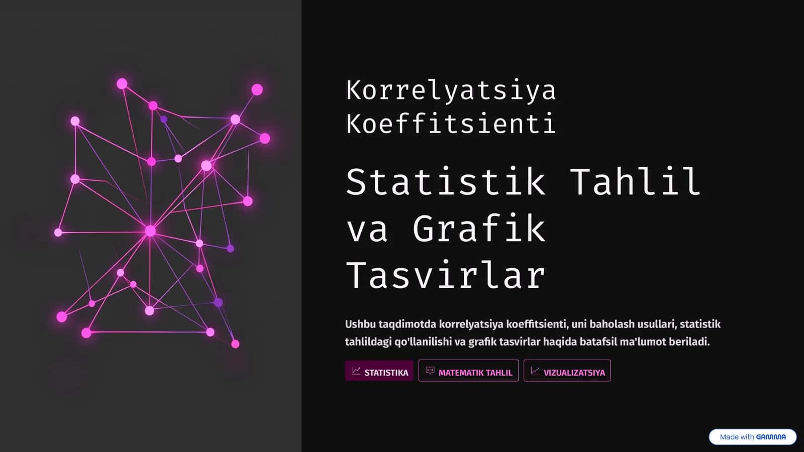 Korrelyatsiya Koeffitsienti 1