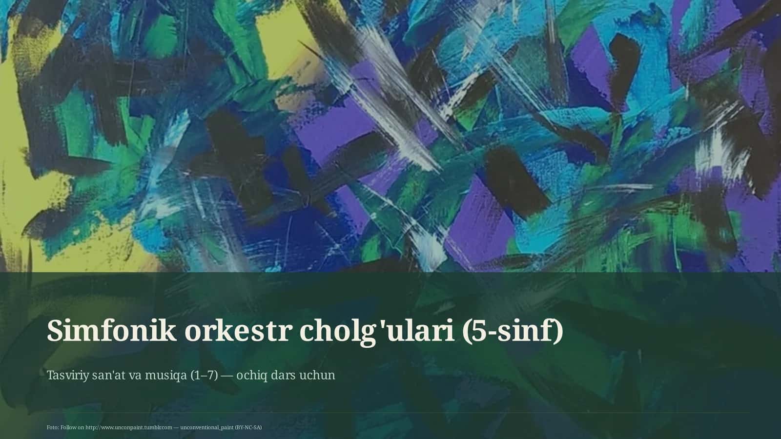 Simfonik orkestr cholg'ulari (5-sinf) 1