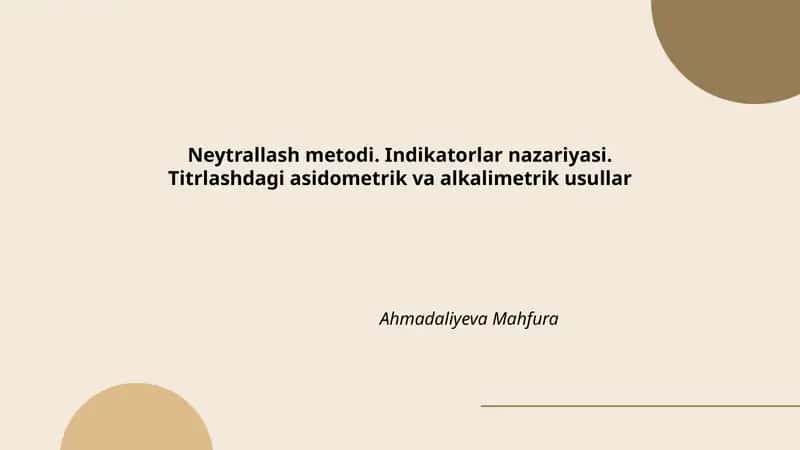 Neytrallash Metodi 1