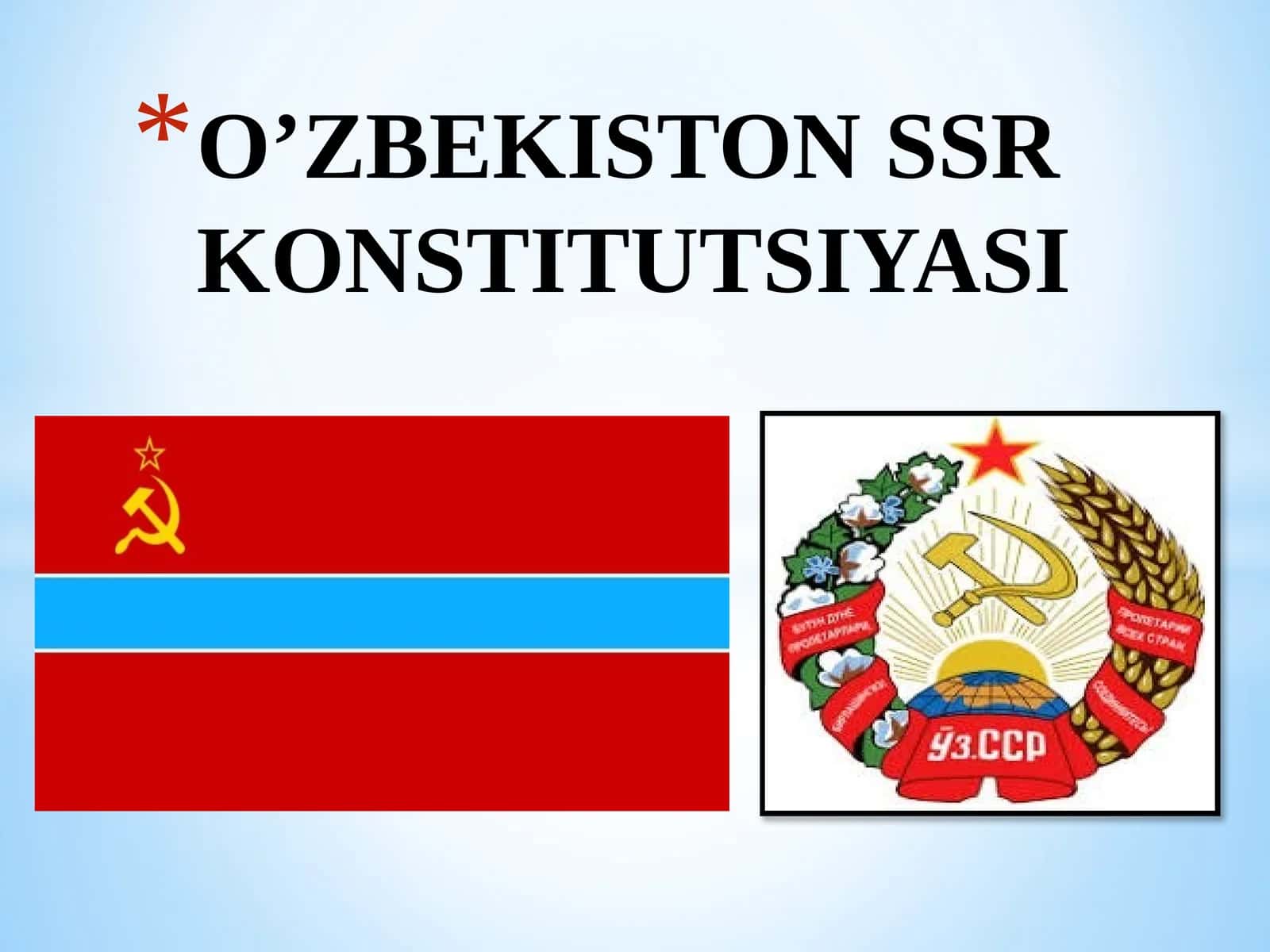 O'ZBEKISTON SSR KONSTITUTSIYA 1