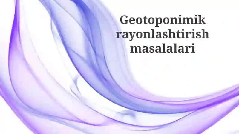 Geotoponimik rayonlashtirish