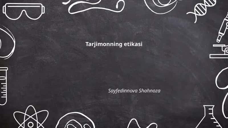 Tarjimonning etikasi 1